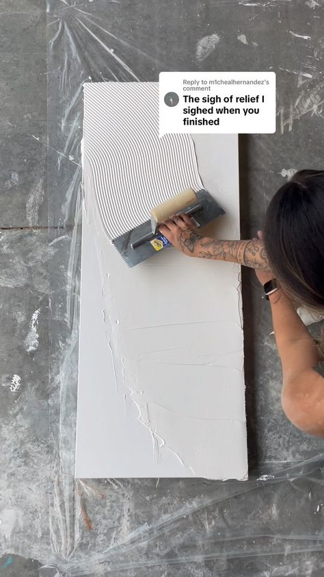 So satisfying #BVIRAL (@yourmoderndesigns) | Instagram Plaster Art Canvas Diy, Plaster Of Paris Canvas Art Diy, Plaster Art Diy, Diy Plaster Art Canvas, Textured Art Diy, Diy Framed Art, Art Plaster, Diy Plaster, Paris Canvas