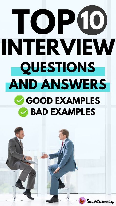 Top 10 Interview Questions And Answers (with Good Examples and Bad Examples). Why do we even need to know what the most frequently asked questions and answers are? Well, sooner or later we will all be faced with an interview and while a lot of these questions seem really easy, you’ll understand how difficult they can be to answer when you’re ACTUALLY facing the interview. So it’s always good to go prepared. Leadership Interview Questions, Interview Prep Questions, Best Interview Answers, Top Interview Questions, Best Interview Questions, Job Interview Prep, Tough Interview Questions, Job Interview Answers, Interview Help