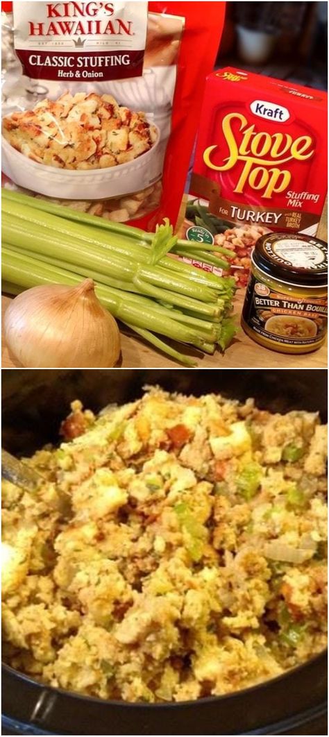 “So if you’re looking for a super easy, incredibly tasty version of dressing… here it is!” #crockpot #recipes #thanksgivingrecipes #thanksgivingdressing Slow Cooker Dressing, Crockpot Dressing, Stuffing Recipes Crockpot, Turkey Dressing Recipe, Stove Top Stuffing Recipes, Easy Dressing Recipe, Crockpot Stuffing, Easy Stuffing Recipe, Dressing Recipes Thanksgiving