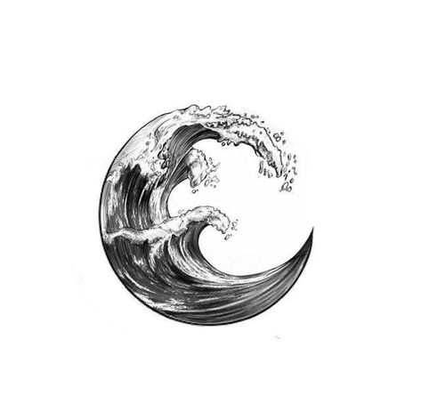 Circular Tattoo, Wave Tattoo Design, Aquarius Tattoo, Circle Tattoo, Water Tattoo, Ocean Tattoos, Moon Tattoo Designs, Tattoo Templates, Inspiration Tattoos