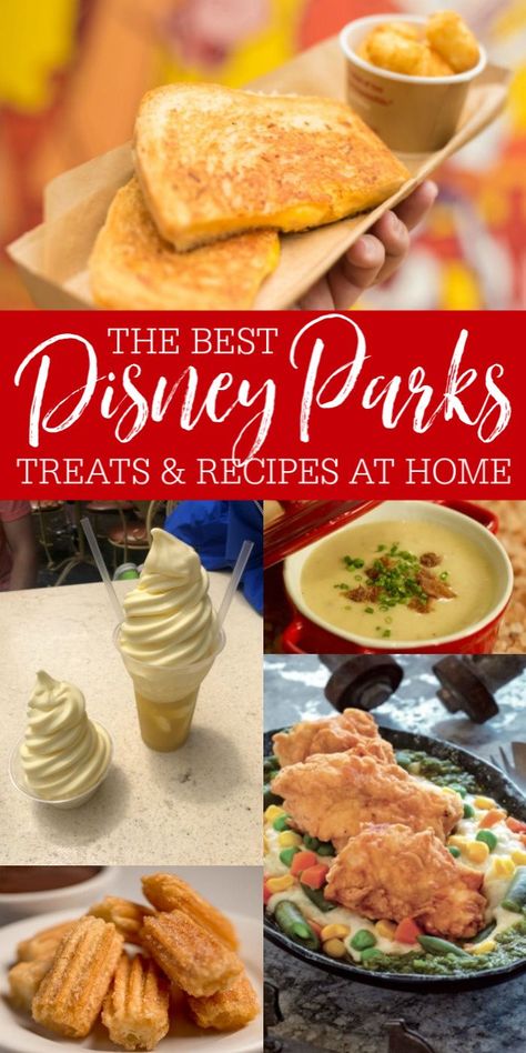 Disney Sweets Recipes, Disney Parks Food Recipes, Disney Meals At Home, Disneyland Themed Party Food, Disney Food At Home, Disney Recipes Restaurants, Disney Inspired Recipes Dinner, Disneyland Food Recipes Copycat, Disney Park Food Recipes