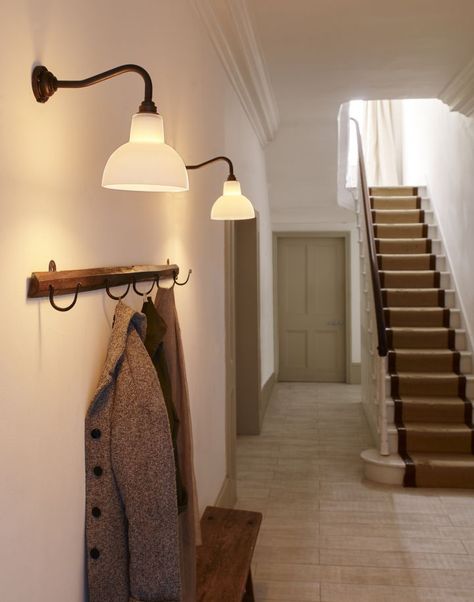 Small Hallway Lighting, Country Hallway, Cottage Hallway, Hallway Decoration, Victorian Hallway, Hallway Wall Lights, Hallway Colours, The World Is Your Oyster, World Is Your Oyster