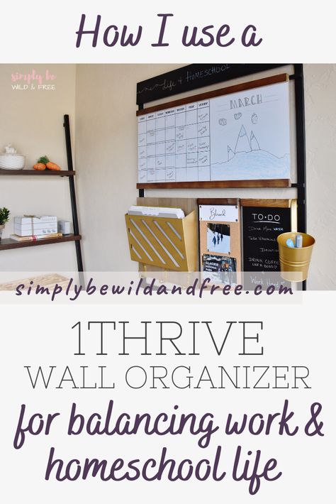 Super simple tips for keeping your work from home space or homeschool room organized! #homeschoolorganization #organizationhacks #organizationtips #organizing #spacesavingorganization #workfromhomeorganization #wallorganizer #wallorganizers #1thrive #homeschoolroom via @simplybewildandfree Focus Walls, Homeschool Wall, Work From Home Space, Homeschool Room Organization, Kindergarten Homeschool Curriculum, Homeschool Preschool Curriculum, Alternative Education, Focus Wall, Homeschool Room