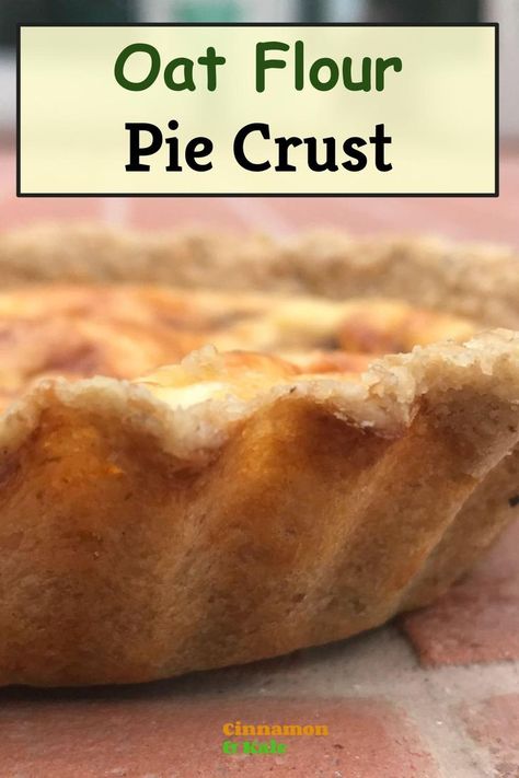 Pie crust made from oat flour pastry Low Fat Pie Crust, Low Fat Pie Crust Recipe, Oat Flour Pie Crust, Healthy Pastry, Oatmeal Pie Crust, Healthy Pie Crust, Healthy Pie, Savory Pie Crust, Oil Pie Crust