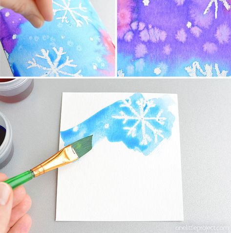 This magic salt and watercolor snowflake art project for kids is so much fun! The snowflakes magically appear when you add the paint and the salt makes the painting look “frosty”. This is such a cool process art idea for kids that’s fantastic in the classroom at school or on a snowy day at home this winter! Snowflake Art Project, Magic Salt, Watercolor Snowflake, Snowflake Art, Snowflakes Art, Art Project For Kids, Winter Art Projects, Winter Crafts For Kids, Art Idea