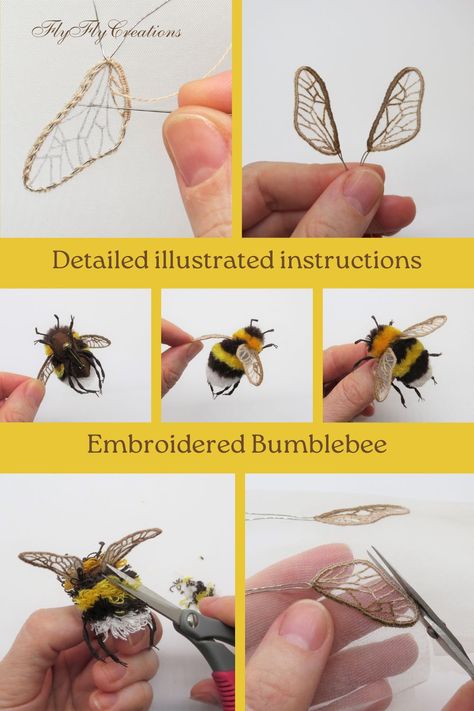 Bee Sewing Pattern, Fabric Insects, Embroidered Bee, Bee Embroidery, Candy Land Christmas Decorations Diy, Easy Embroidery, Bee Crafts, Pattern Pieces, Home Decor Projects