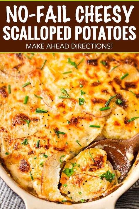 Cheese Scalloped Potatoes, Cheesy Scalloped Potatoes, Au Gratin Recipes, Scalloped Potatoes Cheesy, Scalloped Potato Recipes, Potato Recipes Side Dishes, Potatoes Au Gratin, Potato Sides, Dinner Side Dishes