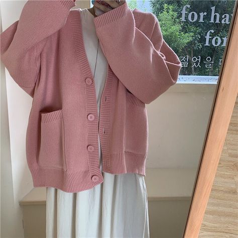 Pink Cardigan Outfit, Cardigan Outfit Aesthetic, Hijabi Mode, Outfit Bts, Muslim Outfit, Cardigan Rosa, Modesty Outfits, Casual Hijab Outfit, Hijabi Outfits Casual