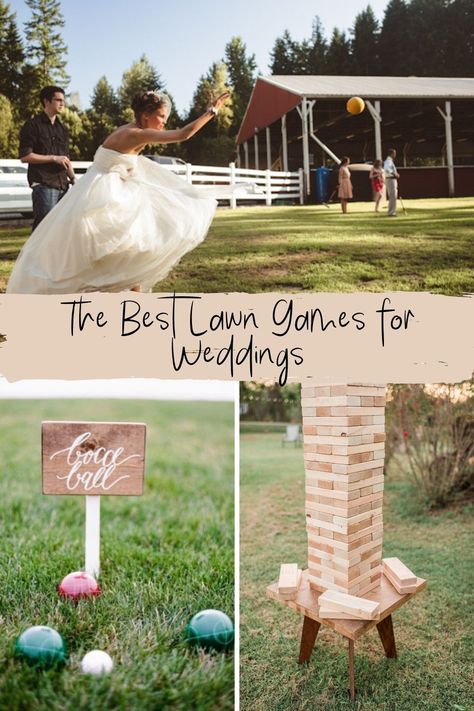 Backyard Games For Wedding, Games For Outdoor Wedding, Outdoor Wedding Lawn Games, Outdoor Lawn Games Wedding, Outdoor Games At Wedding, Backyard Wedding Yard Games, Lawn Games At Wedding, Outdoor Games Wedding Reception, Outdoor Reception Games