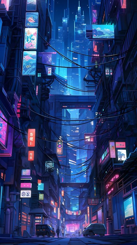 Japanese Cyberpunk, Ville Cyberpunk, Estilo Cyberpunk, Anime City, Cyberpunk Anime, City Background, Cyberpunk Aesthetic, Cyberpunk City, Arte Cyberpunk