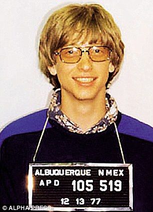 "On April 29th, 1975, at the age of 19, Bill Gates (founder of Microsoft) was arrested by the Albuquerque Police department (arrest record #52090). The charges were speeding and driving without a license. It was the first of three arrests in the late seventies by Albuquerque Police." Celebrity Mugshots, Paul Allen, Richest Man, Billy Boy, William Henry, Software Company, We Are The World, Bill Gates, Rich Man