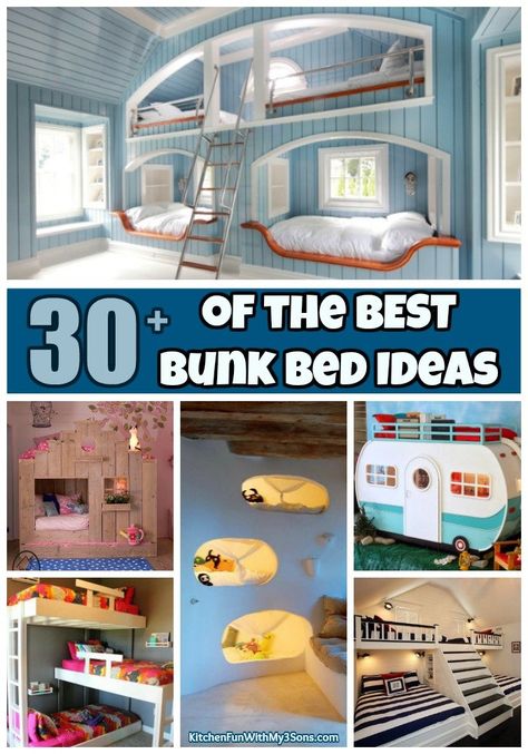 Bunk Bed Ideas Modern Bunk Beds For Girls Room, Bunk Bed Ideas Diy, Bunk Beds Small Room, Bunk Beds For Boys Room, Bunk Bed Ideas, Bunk Bed Safety, Bunk Beds Boys, Triple Bunk Beds, Diy Bunk Bed