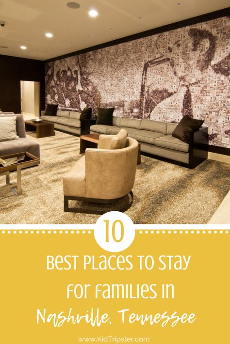 10 Best places to stay with a family in Nashville, Tennessee. #nashville #tennessee #hotel #lodging #accommodations #top10 #staycation #familyvacation #familytrip #roadtrip #familytravel #travel #travelwithkids #travelwithteens #teens #kids #family Best Nashville Hotels, Nashville Kids, Nashville Hotels, Tennessee Nashville, Visit Nashville, Tennessee Vacation, City Vacation, Vacation Usa, Family Hotel