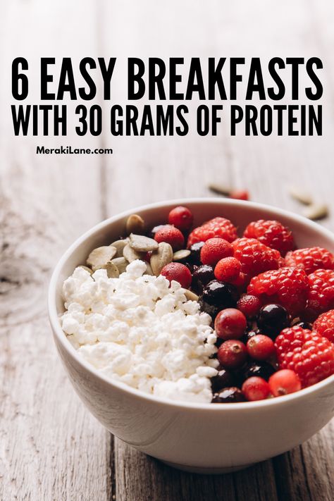 6 Breakfasts with 30 Grams of Protein to Kickstart Your Day Healthy Protein Breakfast, Healthy High Protein Breakfast, Easy Breakfasts, 30 Grams Of Protein, Protein Dinner, Healthy High Protein Meals, Low Carb Diets, Protein Desserts, Protein Breakfast Recipes