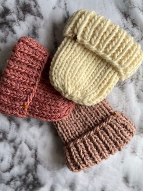 Handmade Hats For Women, Hand Knit Beanie, Knit Chunky Beanie, Chunky Knit Beanie, Super Chunky Knit, Chunky Beanie, Chunky Hat, Handmade Beanies, Chunky Knit Hat