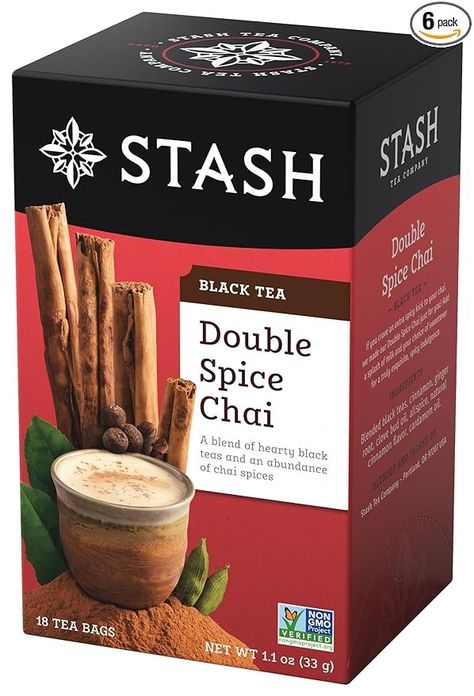 Amazon.com : Stash Tea Double Spice Chai Black Tea, 6 Boxes With 18 Tea Bags Each (108 Tea Bags Total) : Bentley Chi Tea : Grocery & Gourmet Food Chi Tea, Branding System, Tea Package, Chai Spices, Stash Tea, French Vanilla Coffee, Black Tea Bags, Spice Tea, Chai Spice