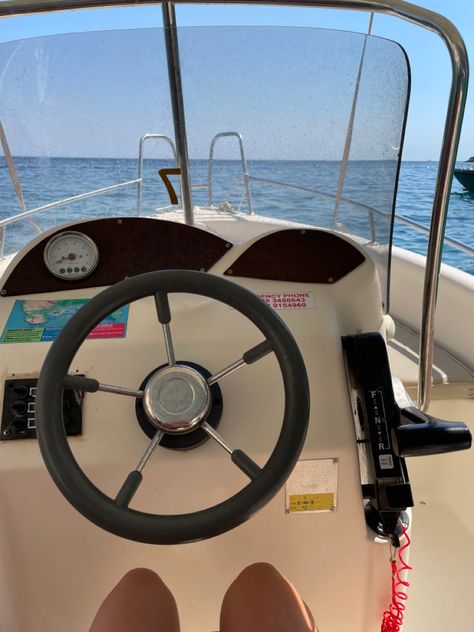 Driving a boat was fun #sea #boat #yacht #greece #vacation #travel Yacht Greece, Driving A Boat, Boat Driving, My Life Goals, Sea Boat, Greece Vacation, My Dream Life, 2025 Vision, Vacation Travel