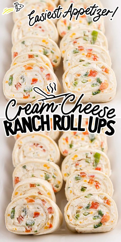 Ranch roll ups are a delectable appetizer featuring creamy, zesty cream cheese and vibrant veggies rolled in soft tortillas, making them a versatile and crowd-pleasing dish. Ranch Roll Ups, Ranch Rolls, Pinwheel Appetizers Cream Cheese, Cream Cheese Pinwheels, Fancy Foods, Tortilla Pinwheels, Zesty Ranch, Cream Cheese Roll Up, Pinwheel Appetizers