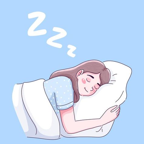 Girl sleep well | Premium Vector #Freepik #vector How Girls Sleep, Sleep Cartoon, Sleeping Drawing, Sleeping Women, Girl Sleeping, Family Cartoon, Sleeping In Bed, Sleep Problems, Sleep Well