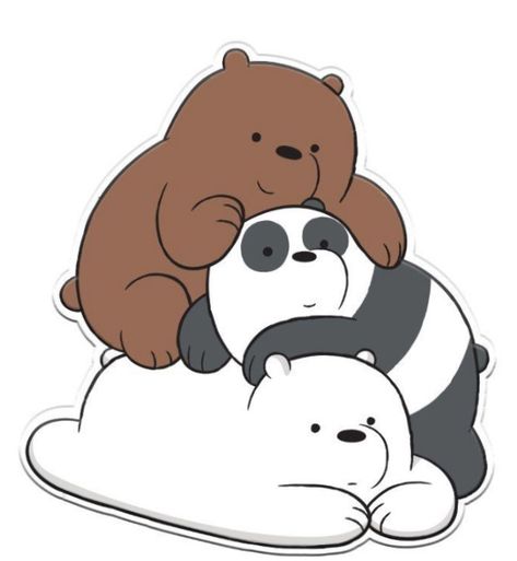 We Bare Bears Stack, We Bear Bears Journal Ideas, We Bare Bears Cute Drawings, 3 Bears Drawing, We Bare Bears Sketch, We Bare Bears Drawing, We Bare Bears Cute, Trio Characters, Trio Drawing