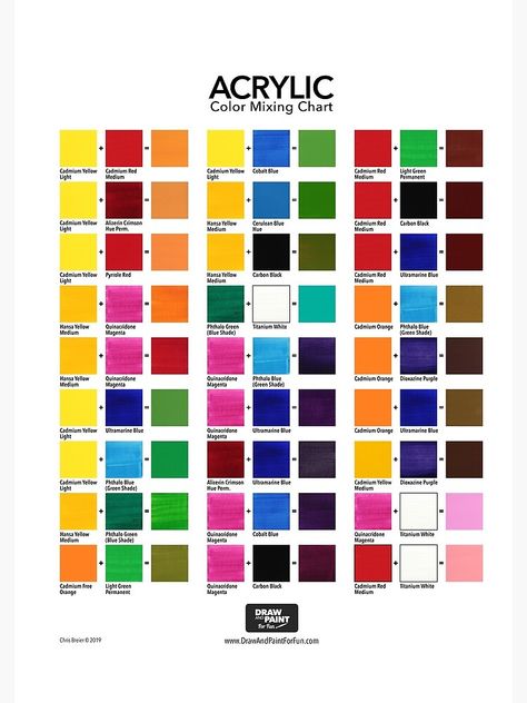 Acrylic Color Mixing Chart, Acrylic Colour Mixing Chart, Acrylic Color Mixing, Colour Wheels, Color Mixing Chart Acrylic, Painting Tricks, Color Mixing Guide, Mixing Paint Colors, Color Theory Art