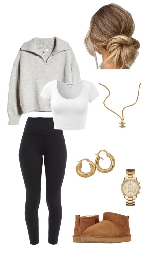 #winter #outfitinspo #beauty #comfy #uggs #lululemon #cute #gold Lululemon Outfits, Casual Preppy Outfits, Trendy Outfits For Teens, Cute Lazy Day Outfits, Lazy Day Outfits, Cute Preppy Outfits, School Looks, Easy Trendy Outfits, Cute Comfy Outfits