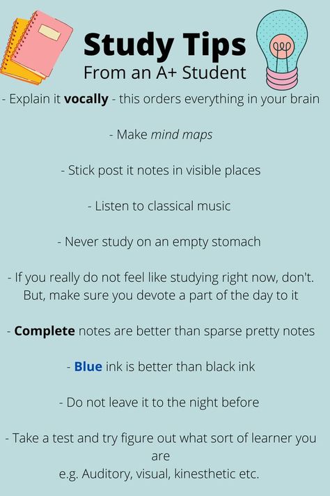 Study Tips from an A+ student #study #studytips #A+ #exams Kinesthetic Learner, Psychology Studies, Pretty Notes, Exam Study, Study Skills, Mind Map, A Student, Life Organization, Post It Notes