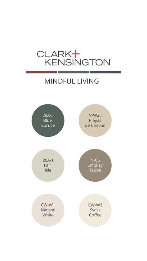 Our Clark+Kensington 2021 Color Trends are here! This collection features 18 beautiful colors curated into three trendsetting palettes: Understated Impact, Mindful Living, and Creative Escape. #AceHardware #TheHelpfulPlace Clark Kensington Paint Colors, Clark And Kensington Paint Colors, Painting Trends, Paint Themes, Paint Studio, Cabin Retreat, Paint Palettes, Home Painting, Farm House Colors