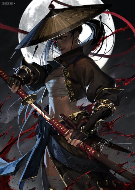 ArtStation - Ali , Malveda Ronin Samurai, Female Samurai, Arte Ninja, Samurai Wallpaper, Samurai Anime, Samurai Artwork, Ninja Girl, Ninja Art, Japanese Warrior