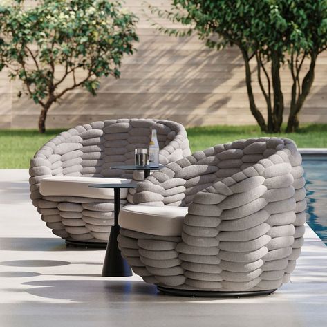 Cozy Outdoor Swivel Chair Nesting Side Tables, Outdoor Swivel Chair, Outdoor Dinnerware, Accent Seating, Woven Chair, Cozy Outdoor, Outdoor Ottomans, Single Sofa Chair, Swivel Chairs