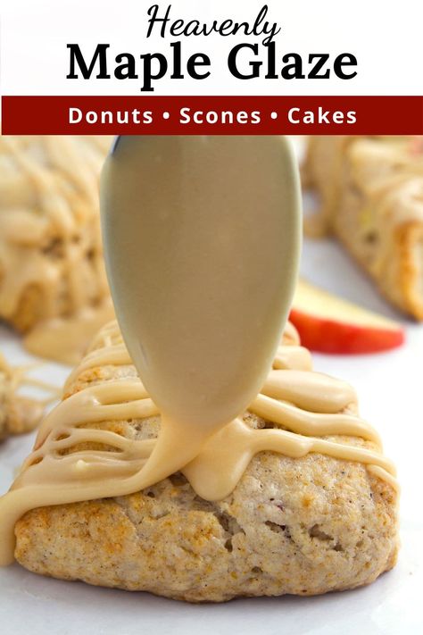 Icing For Donuts, Glazed Icing Recipe, Maple Desserts, Cookies Cinnamon, Maple Icing, Donuts Cake, Maple Cake, Cinnamon Roll Icing, Maple Recipes