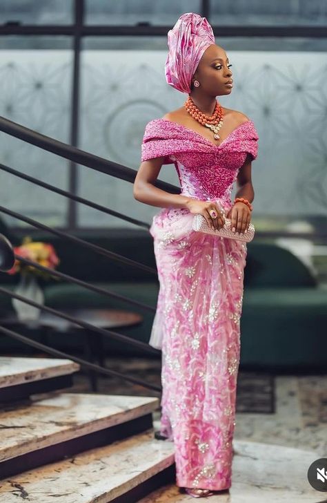 Gorgeous and fascinating styles for church and occasions. Volume 158. - Stylish Naija Yoruba Wedding Dress, Elegant Classy Dress, Igbo Wedding Dress, Nigerian Wedding Attire, Dress Elegant Classy, Nigerian Wedding Dress, African Bridal Dress, Igbo Wedding, Nigerian Lace Styles Dress