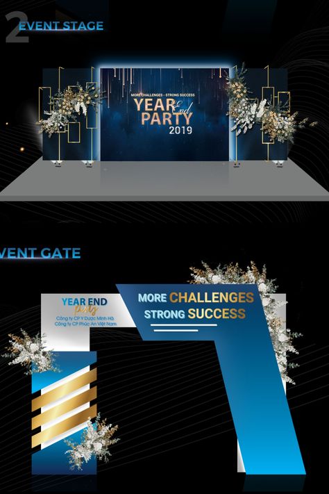 Stage Event Design Ideas, Unique Banner Design, Backdrop For Events, Corporate Stage Decor, Stage Corporate Event, Backdrop Corporate Events, Corporate Backdrop Design Events, Photobooth Backdrop Event Design, 25th Anniversary Corporate Event