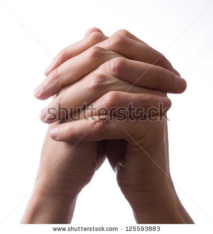 Hands clasped together for a prayer - stock photo Hands Clasped Together Drawing, Clasped Hands Reference Drawing, Begging Hands Reference, Hands Crossing Reference, Hands Interlocked Reference, Prayer Hands Reference, Clasped Hands Drawing, Clasping Hands Reference, Clasping Hands Together Reference