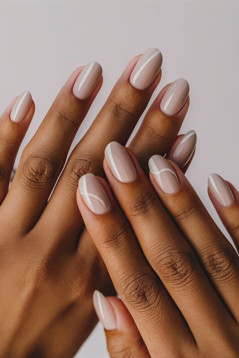 Elegant and Minimalistic Summer Nails Neutral Rounded Square Nails, Neutral Nails Square Round, Short Nail Designs Light Colors, White And Natural Nails, Bridesmaid Nail Art Ideas, Nail For Vacation Beach, Simple Nail Designs Nude Colors, Simple And Chic Nails, Wedding Nails Simple Elegant