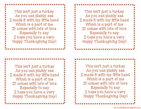 Hand Turkey Poem | EC Activities | Flickr Hand Print Turkey, Turkey Handprint Poem, Turkey Poem, Turkey Headband Craft, Prek Halloween, Thanksgiving Handprint, Handprint Turkey, Hand Turkey, Thanksgiving Poems