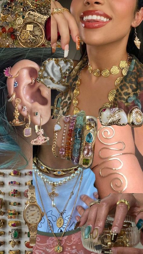 maximalism | golden jewelry | accessories | inspiration Gold Moodboard, Chunky Gold Jewelry, Xoxo Jewelry, Dope Jewelry Accessories, Accessories Inspiration, Earthy Jewelry, Mode Boho, Golden Jewelry, Jewelry Accessories Ideas