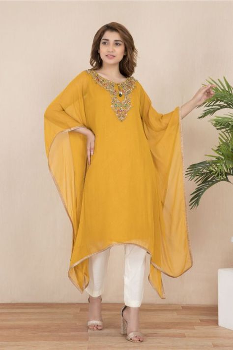 Kaftan Kurti Pakistani, Pakistani Kaftan Designs, Kaptan Pattern Dress, Kaptan Design, Kaftan Designs For Ladies, Party Wear Kaftan Dress, New Kaftan Designs, Kaftan Dress Design, Nomadic Fashion