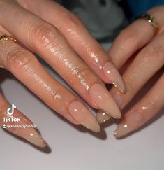 43 Stylish Nails ideas in 2022 | nails, best acrylic nails, short acrylic nails Chic Minimalist Nails, Nude Nails With Glitter, Acrylic Nails Nude, Classy Nail, Classy Nail Designs, Gold Glitter Nails, Nude Nail Designs, Minimal Nails, Almond Acrylic Nails