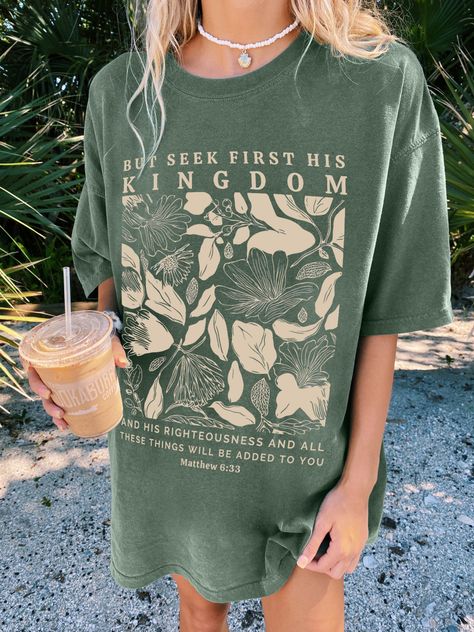 Recommend – LOVELLX Seek First His Kingdom, Christian Products, Faith Based Clothing, Christian T Shirts, Shirt Print Design, Christian Apparel, Grey Beige, Church Outfits, Christian Jewelry