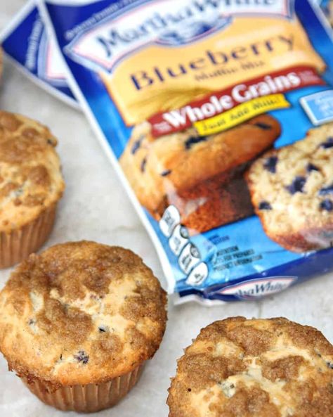 Betty Crocker Muffin Mix, Martha White Muffin Mix, Muffin Mix Recipe, Cheese Muffin, Blueberry Cream Cheese Muffins, Blueberry Muffin Mix, Delicious Muffins, Martha White, Berry Muffins