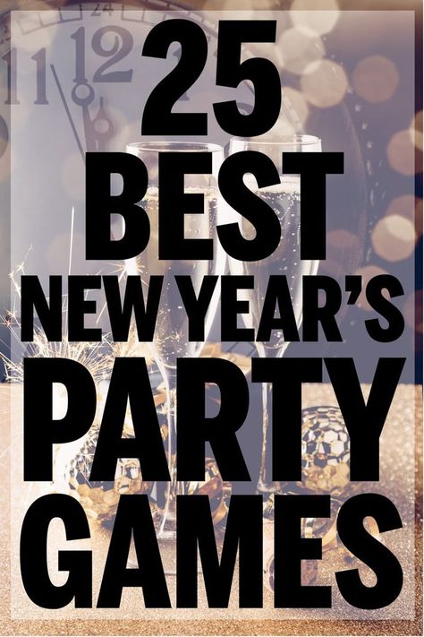 The best New Year's Eve party games! Great ideas for kids, adults, teens, and couples to play all night long! New Year's Eve Games For Family, Christmas Activities For Adults, Nye Party Games, Sylvester Party, New Year's Eve Party Themes, Family New Years Eve, Kids New Years Eve, New Year's Eve Activities, New Years Eve Games