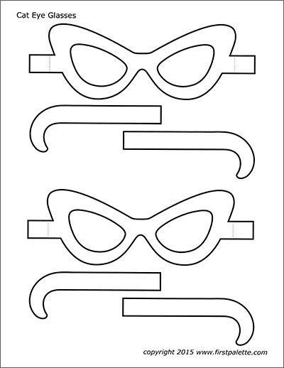 Round Eyeglasses Templates | Free Printable Templates & Coloring Pages | FirstPalette.com 50s Crafts, Glasses Template, Costume Workshop, Plain Template, Glasses Printable, Spiderman Coloring Pages, School Assembly, Cat Template, Free Printable Templates