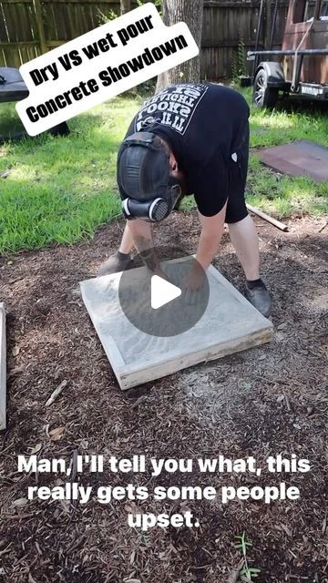 Christopher Powell on Instagram: "Setting up a Dry Pour vs Wet Pour concrete slab experiment #diy #concrete #concretelife #concretework #constructionlife #constructionfails #constructiontiktok #builder #contractor #contractorsoftiktok #cement #cementwork #concreter #diyproject #diyprojectsideas #diyhomeprojects #homeimprovement #homerenovation #garden #gardenproject #grillingseason #howto #howtotiktok #thisorthat" Cement Slabs Ideas, Concrete Forms Diy How To Make, How To Pour Concrete Slab, Dry Pour Concrete Slab, Dry Pour Concrete, Diy Concrete Slab, Pouring Concrete Slab, Pour Concrete, Concrete Garden Bench