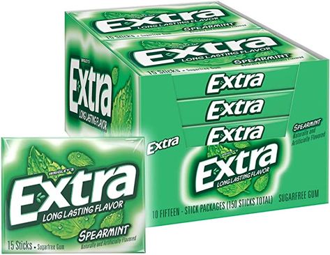 Extra Peppermint Gum, Extra Spearmint Gum, Spearmint Gum, Extra Gum, Mint Gum, Gourmet Food Store, Sugar Free Gum, Snack Shop, Chewing Gum