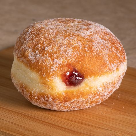 Jam Doughnut, Yummy Donuts, Foods That Contain Gluten, Jam Donut, Jelly Doughnuts, Filled Donuts, Delicious Donuts, Apricot Jam, Bakery Business