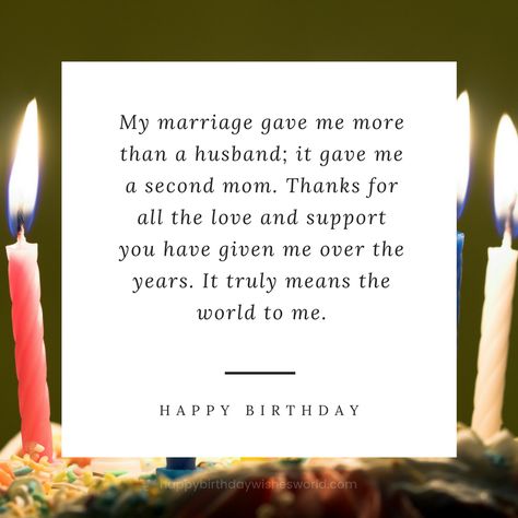 Happy birthday mother-in-law! Law Pictures, Birthday Greetings For Mother, Birthday Message For Mother, Mother In Law Quotes, Wishes For Mother, Birthday Wishes For Mother, Mom Birthday Quotes, Birthday Wishes For Mom, Message For Mother