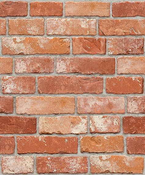 Peel And Stick Countertop, Brick Paper, Pattern Interior, Brick Wallpaper Roll, Diy Interior Decor, Brown Brick, Wallpaper For Wall, Brick Pattern, Brick Texture