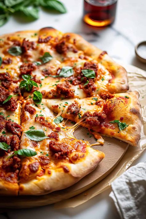 Have you ever sprinkled chorizo on your pizza? Trust me, it's next-level amazing! If you're ever in one of those 'What should I cook tonight?' dilemmas, this chorizo pizza is your SOS lifesaver. Need more pizza topping ideas or keen on exploring more chorizo recipes for dinner? Look no further! Dive in and let's shake things up a bit! Use my homemade pizza dough recipe and authentic pomodoro sauce for the perfect homemade pizza night! Pizza With Chorizo, Chorizo Pizza Recipes, Food Recipes Pictures, Best Pizza Recipe, Amazing Looking Food, Me As A Food, Dinner Night Ideas, Dinner Recipes Pizza, Pizza Toppings Ideas