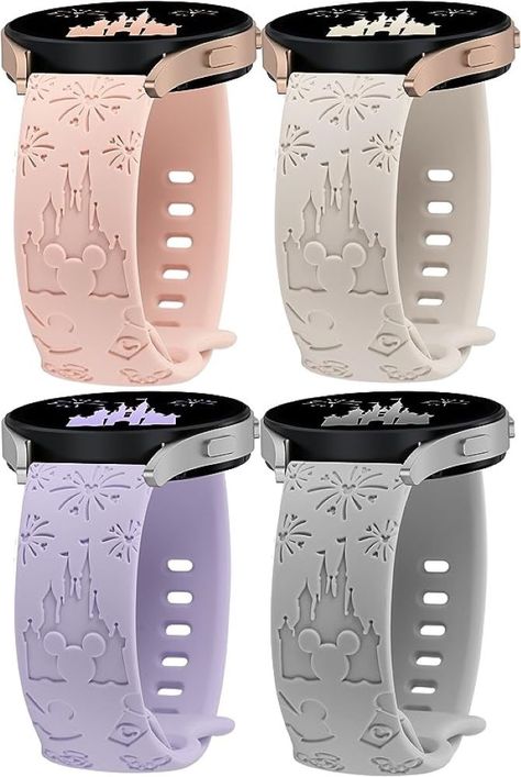 BEEXI 4 Packs Cartoon Engraved Bands Compatible with Samsung Galaxy Watch 6/5/4/Active 2 40mm 44mm/Watch 5 Pro 45mm/Watch 6 Classic/Watch 3 41mm Women, 20mm Cute Anime Designer Soft Silicone Strap Samsung Watch Aesthetic, Samsung Watch, Samsung Galaxy Watch, Aesthetic Phone Case, Aesthetic Phone, Classic Watches, Cute Anime, Cute Cases, Soft Silicone